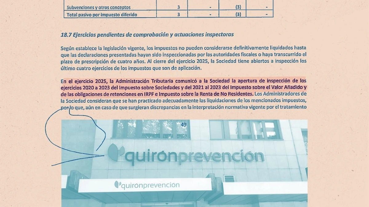 Hacienda abre una inspección a Quirón Prevención, principal pagador de la pareja de Isabel Díaz Ayuso