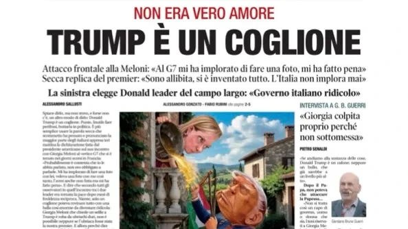 Zeitung beleidigt Trump als „Vollidiot“! Italiener sauer wegen Demütigung von Meloni