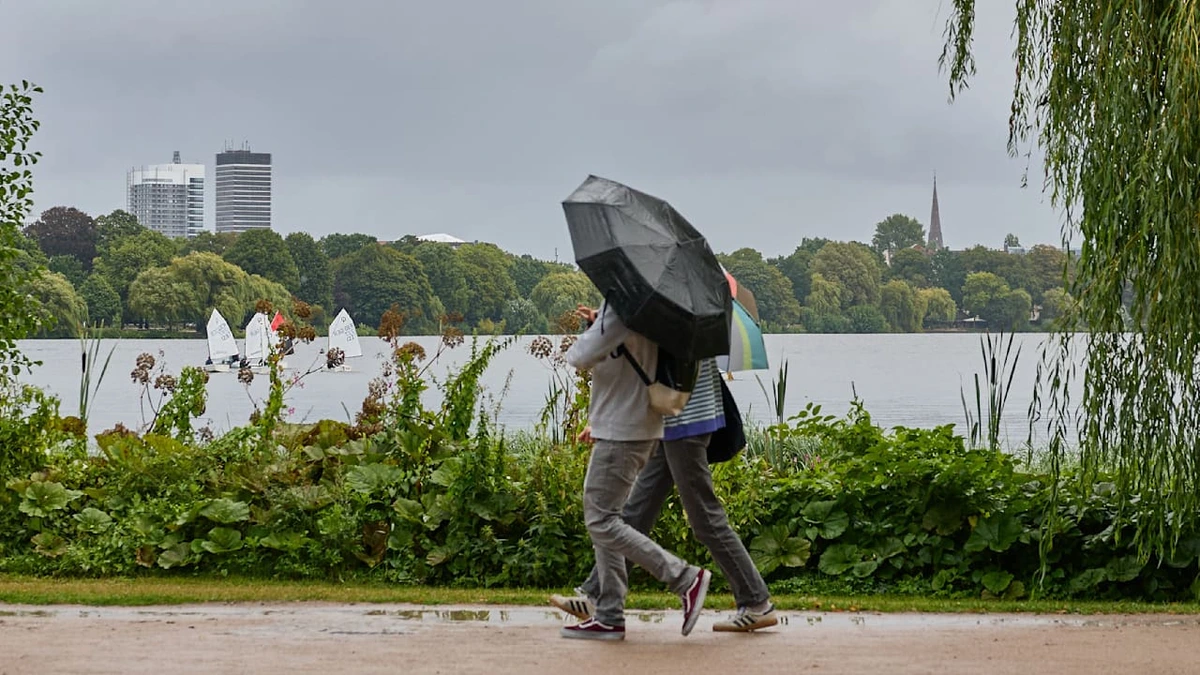 Nass im Norden, trocken im Süden: Das Wetter ist am Sonntag zweigeteilt