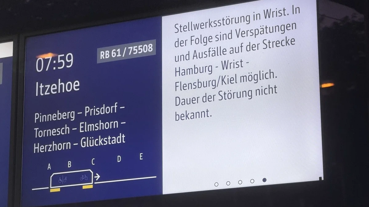 Stellwerk defekt: Verspätungen bei der Bahn im Norden