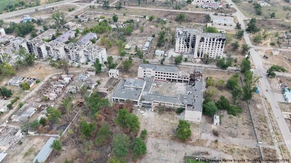 Comienza una tregua en la devastada ciudad de Oleshki, ocupada por Rusia